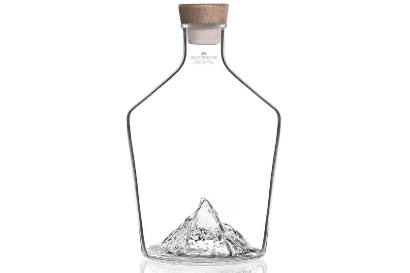 Caraffa per Distillati Alaskan Maker Topographic Mont Cervin in vetro cristallo