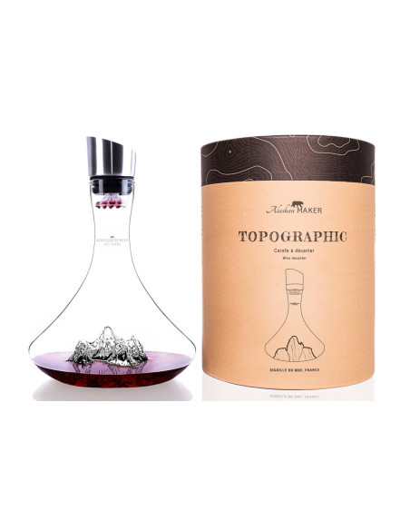 Alaskan Maker Topographic Aiguille du Midi Weinkaraffe aus Kristallglas