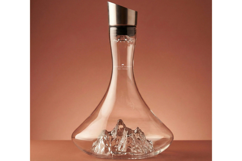 Alaskan Maker Topographic Aiguille du Midi vinkaraffel i krystallglass