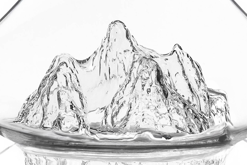 Alaskan Maker Topographic Aiguille du Midi vinkaraffel i krystalglas