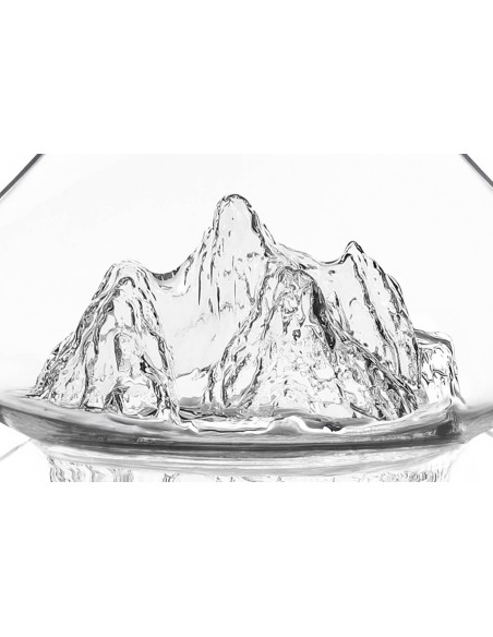 Alaskan Maker Topographic Aiguille du Midi Weinkaraffe aus Kristallglas