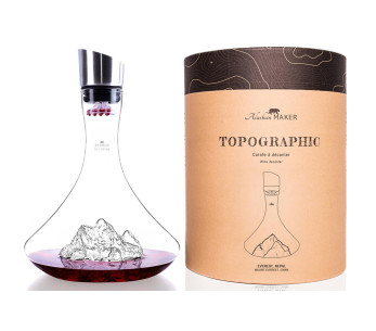 Alaskan Maker Topographic Mount Everest Caraffa per Vino in vetro di cristallo
