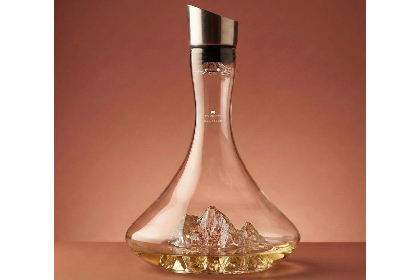 Alaskan Maker Topographic Mount Everest vinkaraff i kristallglas