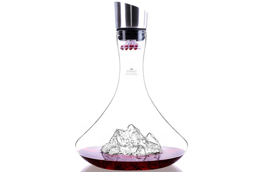 Alaskan Maker Topographic Mount Everest Caraffa per Vino in vetro di cristallo