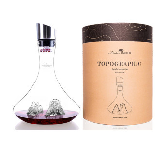 Alaskan Maker Topographic Grand Canyon Caraffa per Vino in vetro cristallo