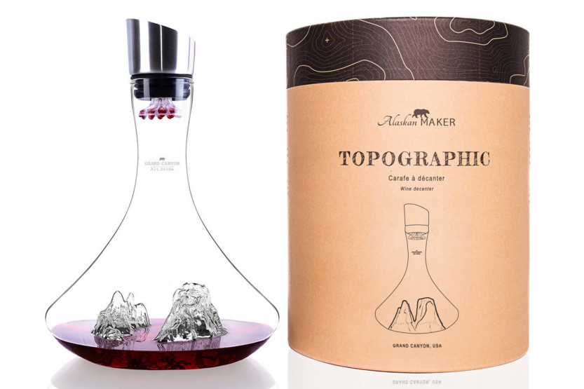 Garrafa de vinho Alaskan Maker Topographic Grand Canyon