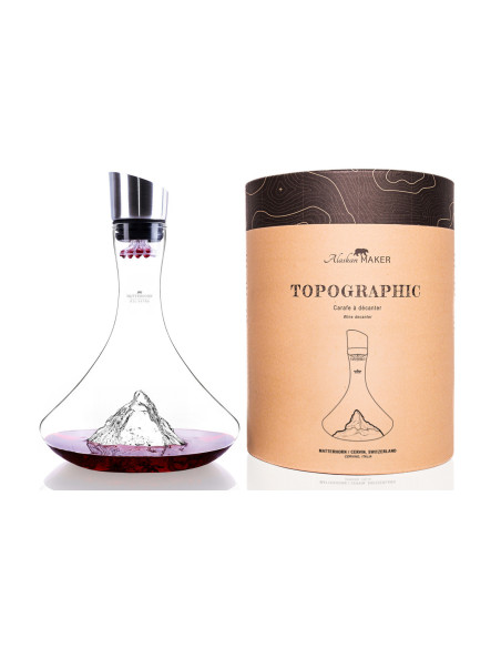 Alaskan Maker Topographic Mont Cervin vinkaraffel i krystallglass