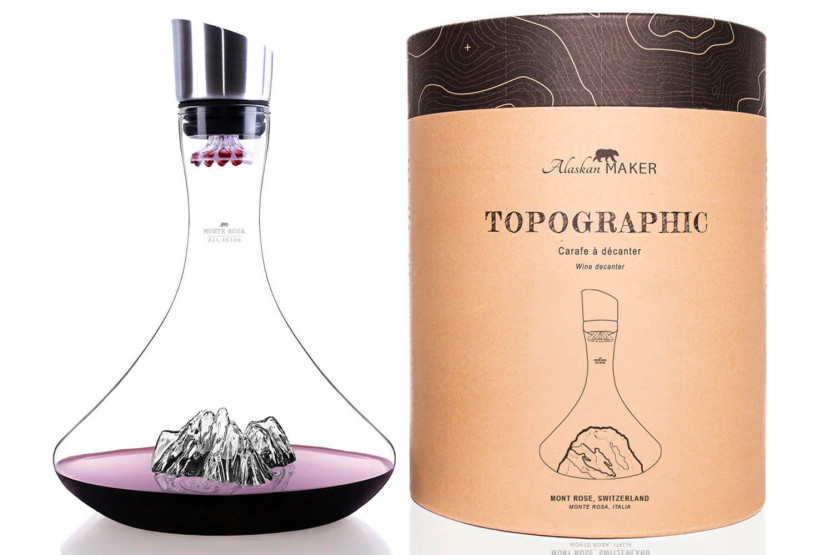 Alaskan Maker Topographic Mont Rosa vinkaraffel i krystalglas