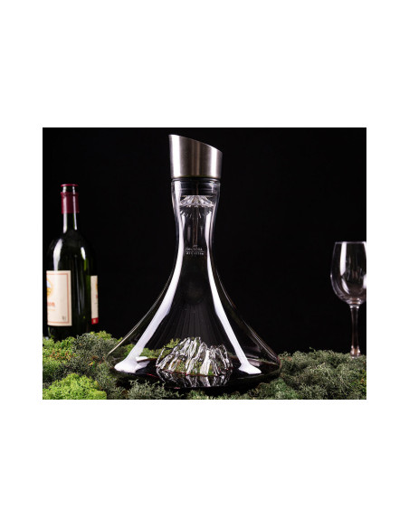 Carafe à vin Alaskan Maker Topographic Mont Rosa en verre cristallin