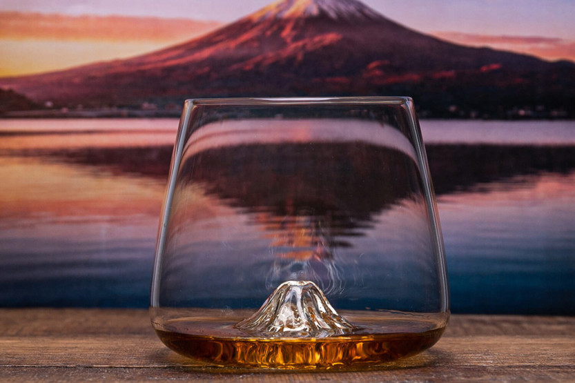 Conjunto de 2 Copos para degustação de cristal para bebidas espirituosas Alaskan Maker Topographic Mount Fuji & Denali