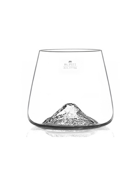 Conjunto de 2 Copos para degustação de cristal para bebidas espirituosas Alaskan Maker Topographic Mount Fuji & Denali