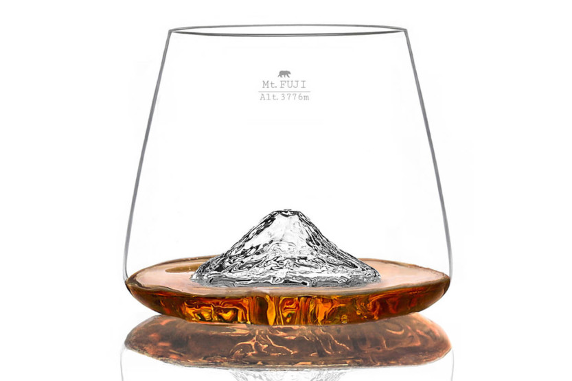 Set van 2 Alaskan Maker Topographic Mount Fuji & Denali kristallen Proefglazen