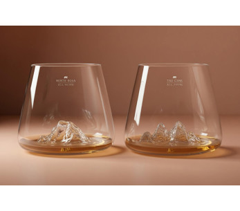 Conjunto de 2 Copos para degustação para bebidas espirituosas Alaskan Maker Topographic Tre Cime & Mont Rosa 2