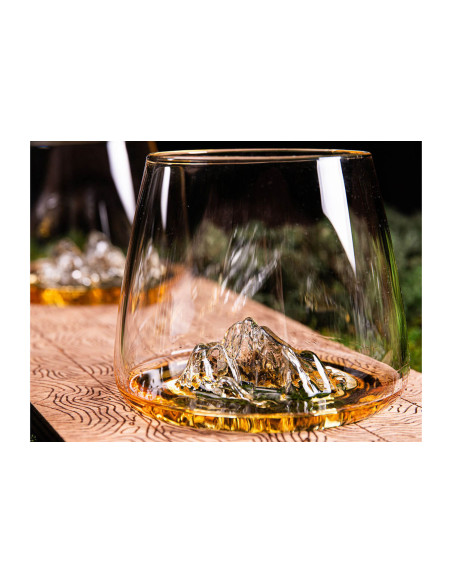 Set di 2 Bicchieri per distillati in cristallo Alaskan Maker Topographic Tre Cime & Mont Rosa