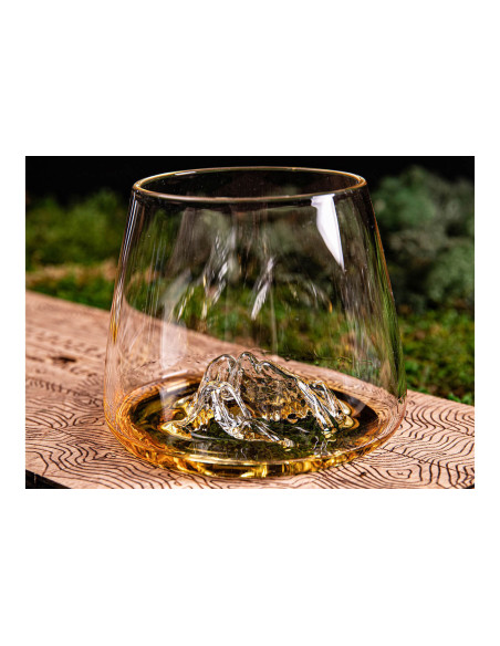 Sett med 2 Alaskan Maker Topographic Tre Cime & Mont Rosa krystall Brennevinsglass