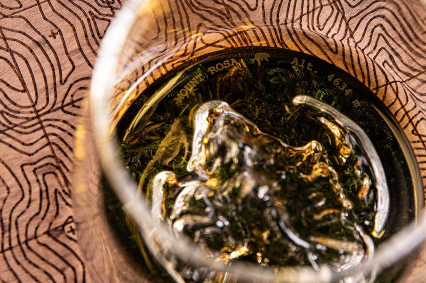 Set di 2 Bicchieri per distillati in cristallo Alaskan Maker Topographic Tre Cime & Mont Rosa