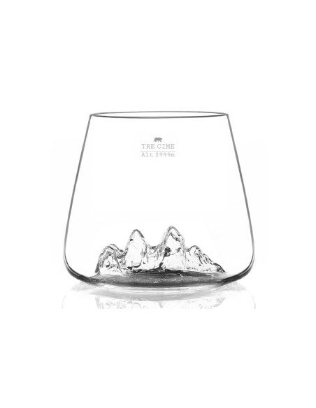 Set de 2 verres à spiritueux Alaskan Maker Topographic Tre Cime & Mont Rosa en verre cristallin