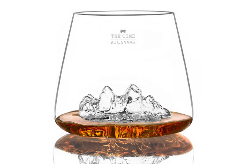 Conjunto de 2 Copos para degustação para bebidas espirituosas Alaskan Maker Topographic Tre Cime & Mont Rosa