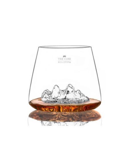 Juego de 2 Vasos para degustación de cristal para licor Alaskan Maker Topographic Tre Cime & Mont Rosa