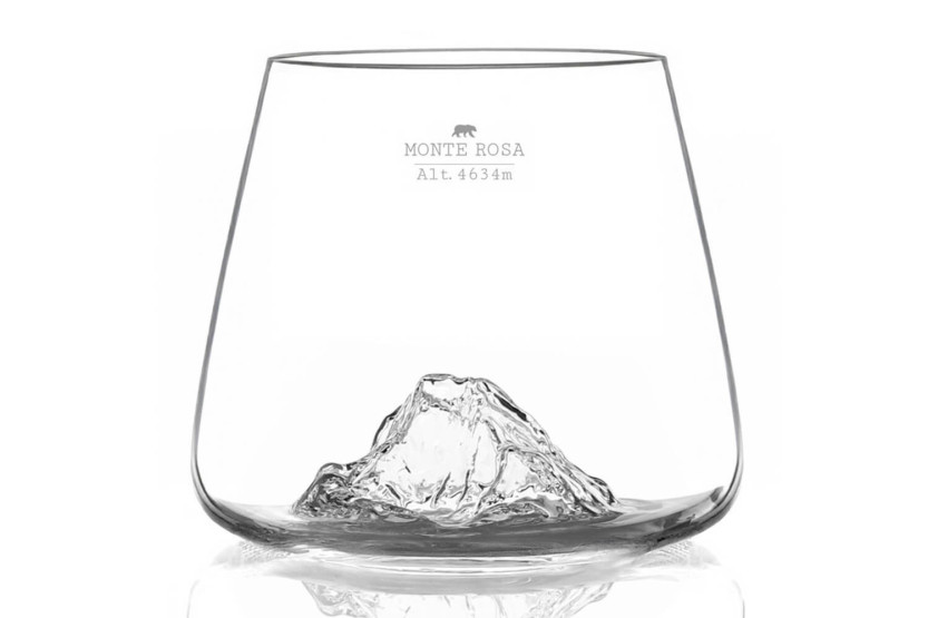 Juego de 2 Vasos para degustación de cristal para licor Alaskan Maker Topographic Tre Cime & Mont Rosa