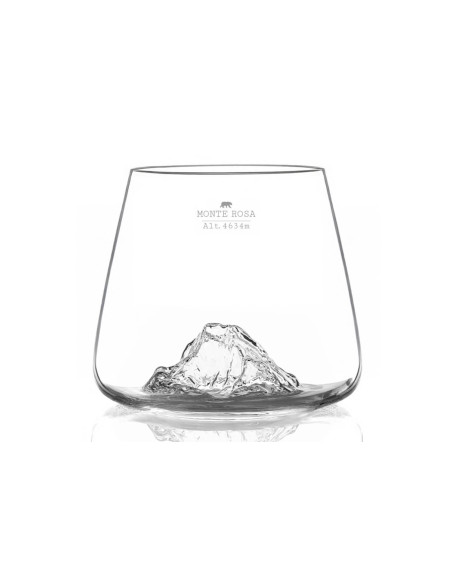 Sett med 2 Alaskan Maker Topographic Tre Cime & Mont Rosa krystall Brennevinsglass