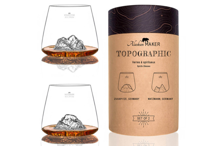 2 kpl Alaskan Maker Topographic Zugspitze & Watzmann Aromilasit