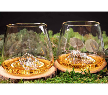 Set om 2 Alaskan Maker Topographic Zugspitze & Watzmann kristall spritglas 2