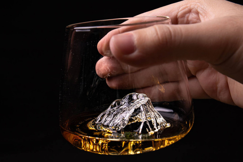 Juego de 2 Vasos para degustación de licor de cristal Alaskan Maker Topographic Zugspitze & Watzmann