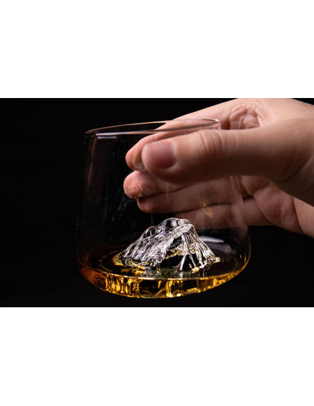 Sæt med 2 Alaskan Maker Topographic Zugspitze & Watzmann krystal spiritusglas