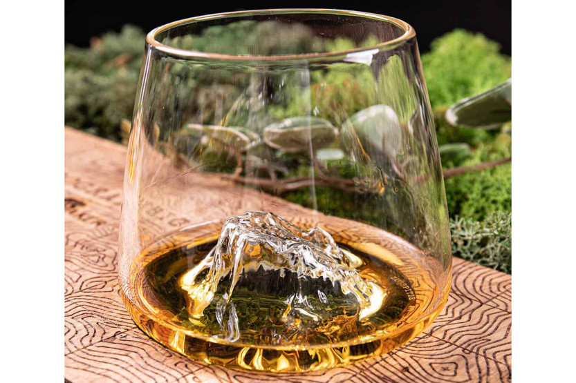 Sæt med 2 Alaskan Maker Topographic Zugspitze & Watzmann krystal spiritusglas