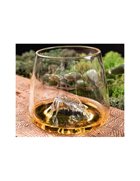 Sett med 2 Alaskan Maker Topographic Zugspitze & Watzmann krystall Brennevinsglass