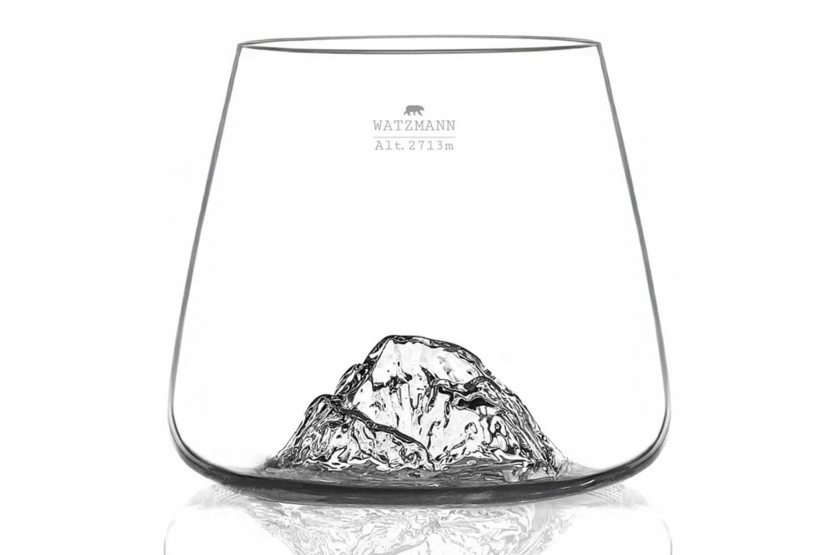 Sæt med 2 Alaskan Maker Topographic Zugspitze & Watzmann krystal spiritusglas