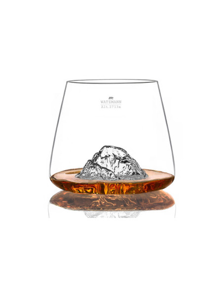 Juego de 2 Vasos para degustación de licor de cristal Alaskan Maker Topographic Zugspitze & Watzmann