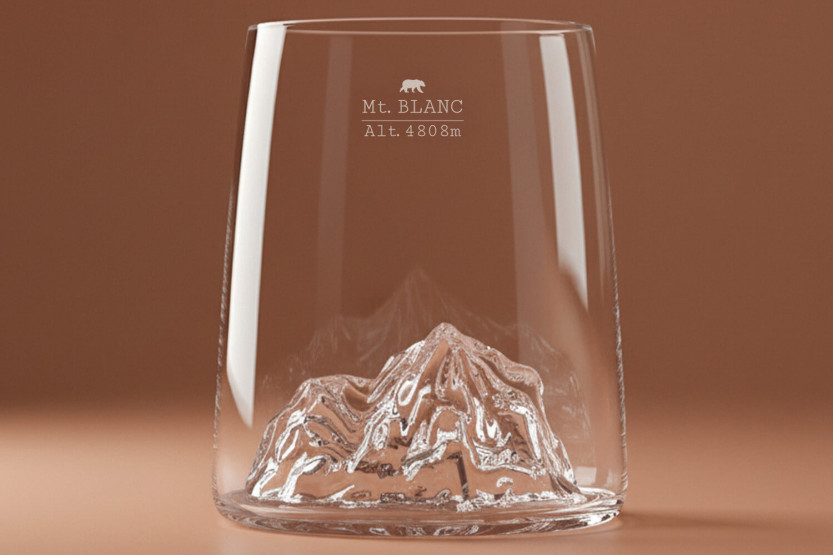 Sett med 4 Alaskan Maker Topographic krystall shotglass