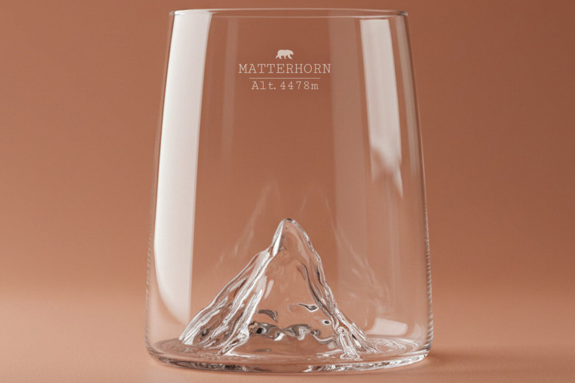 Set om 4 Alaskan Maker Topographic kristall shotglas