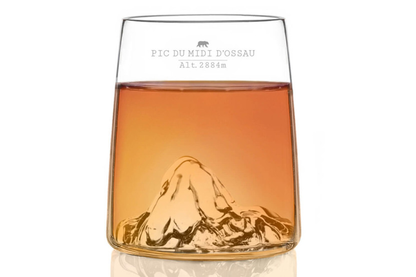 Set om 4 Alaskan Maker Topographic kristall shotglas
