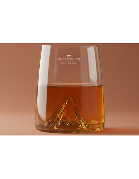 Sett med 4 Alaskan Maker Topographic Swiss Edition krystall shotglass