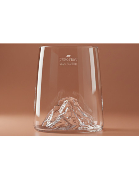 Sett med 4 Alaskan Maker Topographic Swiss Edition krystall shotglass