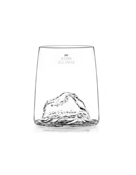 Set van 4 Alaskan Maker Topographic shooters in Swiss Edition kristalglas