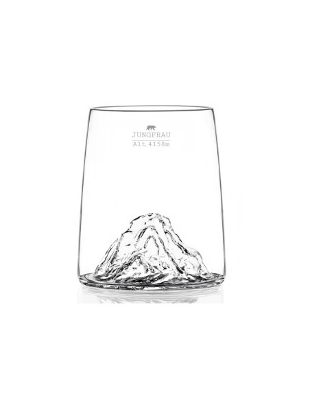 Sett med 4 Alaskan Maker Topographic Swiss Edition krystall shotglass
