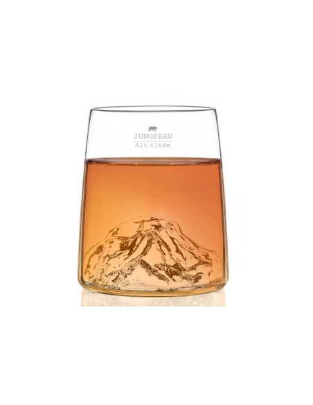 Sett med 4 Alaskan Maker Topographic Swiss Edition krystall shotglass