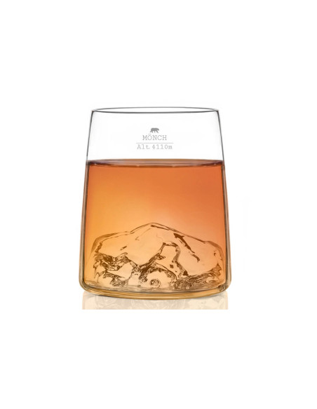 Sett med 4 Alaskan Maker Topographic Swiss Edition krystall shotglass