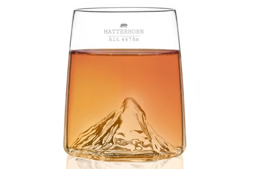 Set von 4 Alaskan Maker Topographic Shooters aus Kristallglas Swiss Edition