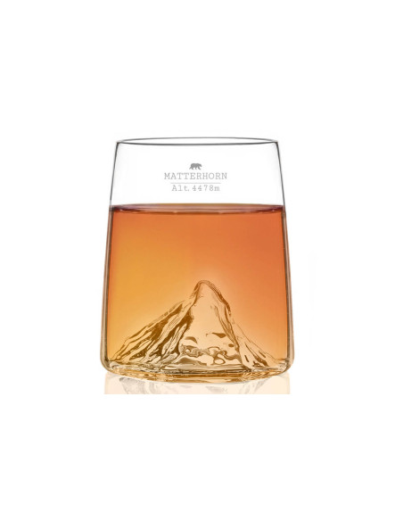 Sett med 4 Alaskan Maker Topographic Swiss Edition krystall shotglass
