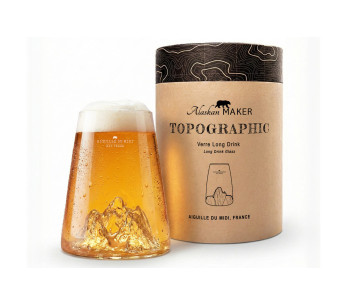 Alaska Maker Topografisch Proefglas voor sterke drank Aiguille du midi in kristalglas