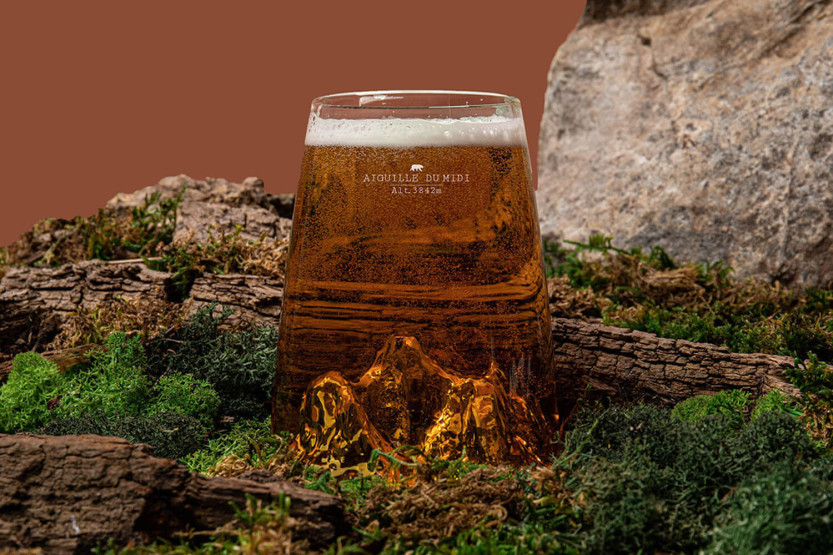Alaskan Maker Topographic Aiguille du midi langt krystal spiritusglas