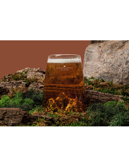 Alaskan Maker Vaso para degustación topográfico para bebidas espirituosas Aiguille du midi en vidrio cristalino