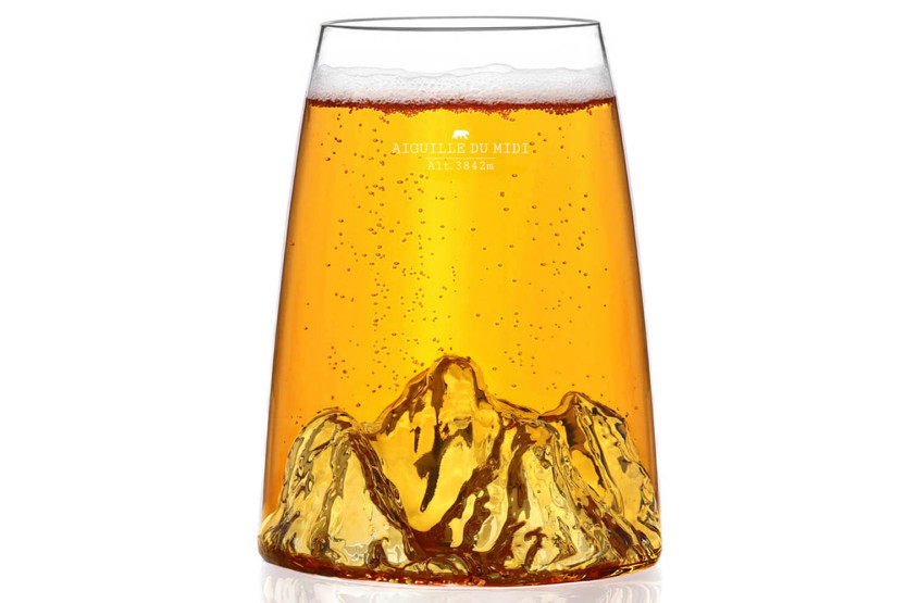 Alaskan Maker Topographic Aiguille du midi langt krystal spiritusglas