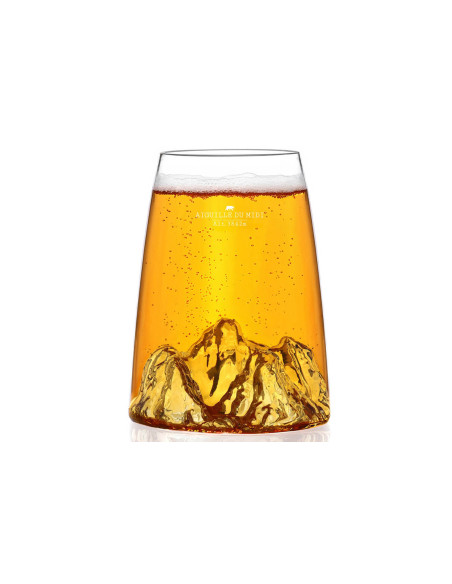 Verre à spiritueux long Alaskan Maker Topographic Aiguille du midi en verre cristallin