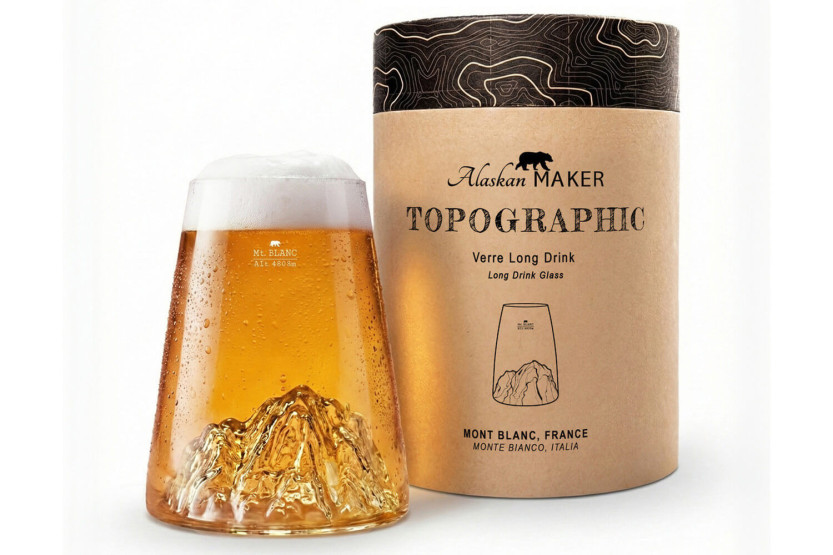 Alaskan Maker Topographic Mont Blanc lang kristallen Proefglas